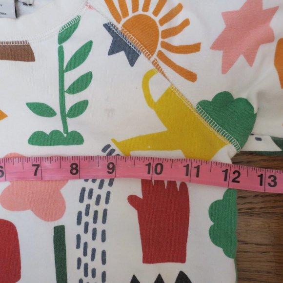 STELLA MCCARTNEY garden print sweatshirt white multicolor cotton long sleeve 4yr - Picture 4 of 7